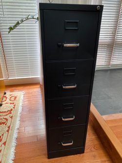 Metal 4 Drawer Black file