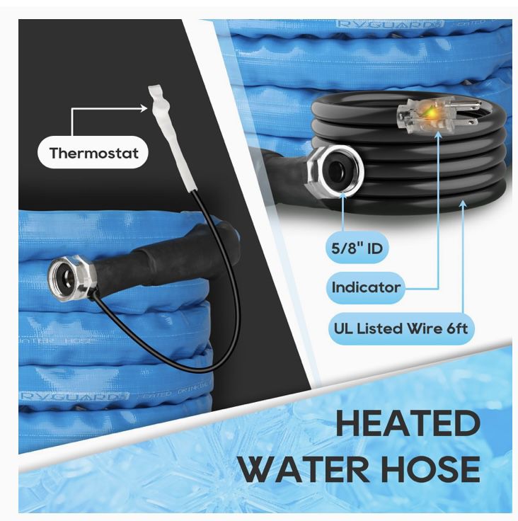 Electric heated water hose