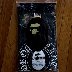 Black Chrome Hearts X Bape Shirt