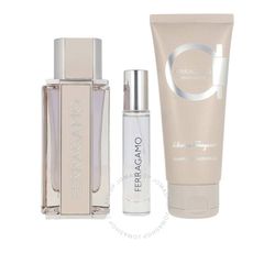 SALVATORE FERRAGAMO - BRIGHT LEATHER 3PC SET EDT ( M ) 3.4 OZ