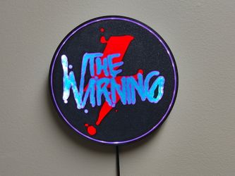 THE WARNING band logo illuminated sign