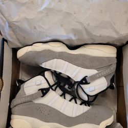 Jordan 6 Rings -  Smoke Grey, White, Black Sail - Size 10.5