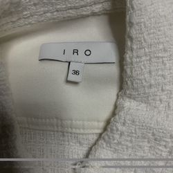 IRO Paloma Jacket In White Size 36 NWT Women's New