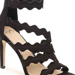 New New ! Jessica Simpson CAVEENA Sandal Size 9 Black Microsuede