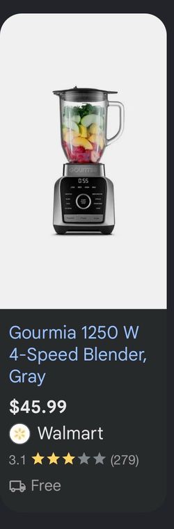 Gourmia 8 setting four speed blender