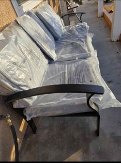 Outdoor Patio Sofa with Metal Frame