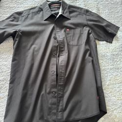 Black Quicksilver Button Shirt