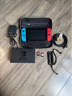 Nintendo Switch Bundle w/ Dock, Zelda Case, Pokémon Violet & Smash Bros