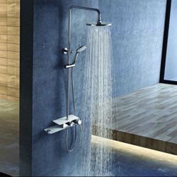 Stainless Steel Panel Rainfall Shower Column W /Hand Shower BA7235