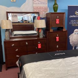 💥HUGE Bedroom Set Blowout Sale!💥 Brand New 5PC Queen Size Bedroom SET! $50 Down Takes It Home Today! 