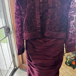 Burgundy Woman Dress