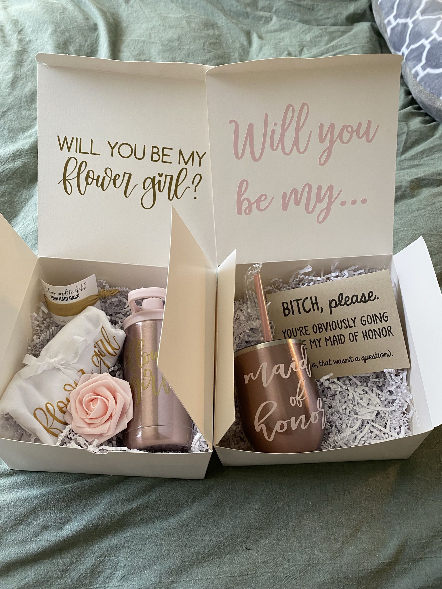 Maid Of Honor And Flower Girl Gift Box 