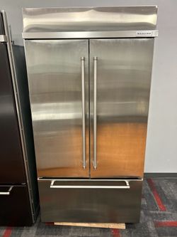 42” KitchenAid French Door Built-In Refrigerator | Stainless Steel + Platinum Interior W/ LED LIGHTS ✨