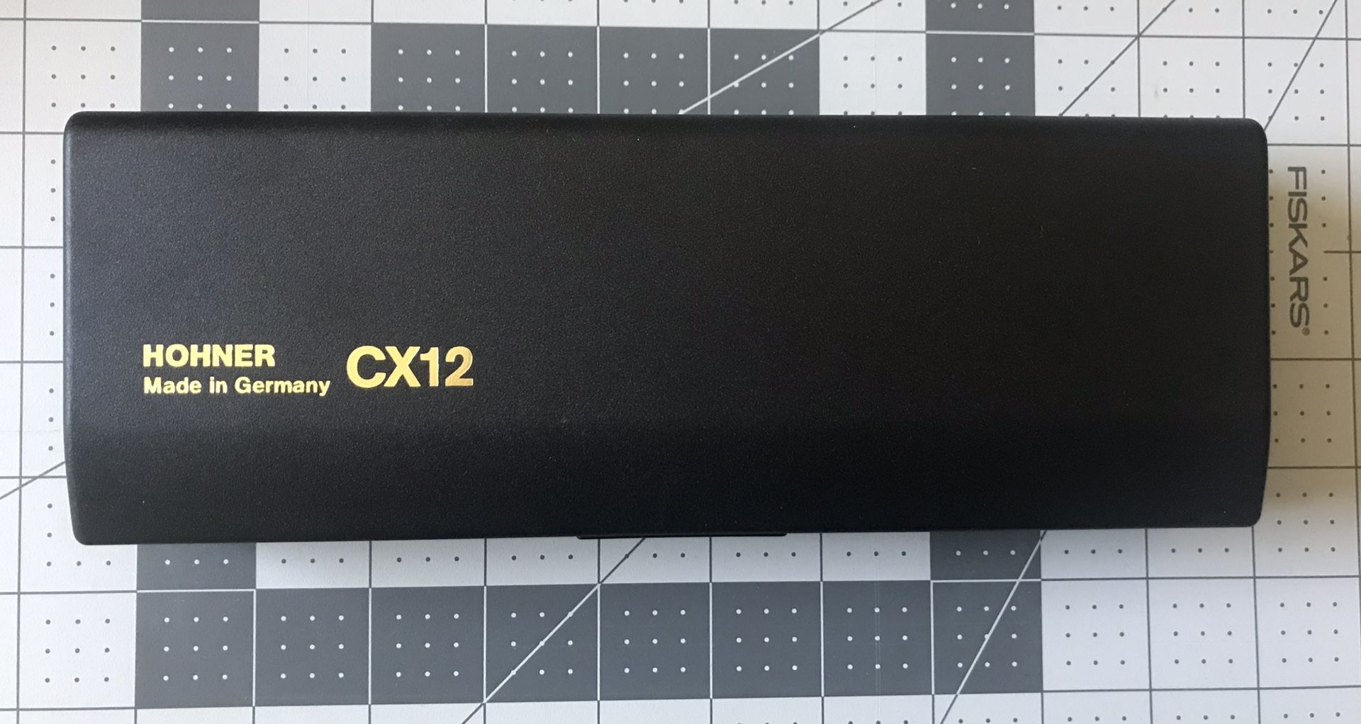 Used excellent condition Hohner CX12 Chromatic Black Harmonica Key of C w/case