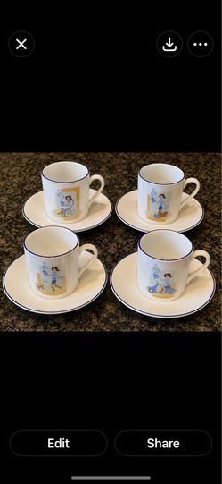 Espresso cups and saucers