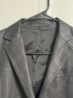 Theory gray pinstripe blazer