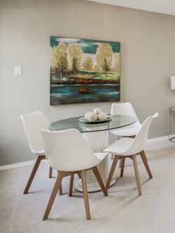 4 barely used dining chairs ONLY chairs