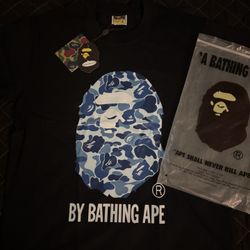 Black/blue Bape Shirt 