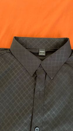Manfinity Men's Black Button-Up Dress Shirt Large