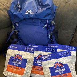 Gregory Amber 70 - Backpacking  Backpack + 4 Meals
