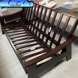 Real Wood Futon Sofa Bed Light Brown 