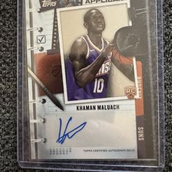 khaman maluach Rookie Auto Topps Chrome