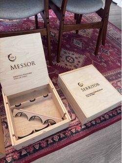 Wood Wine Crate Boxes (x4)