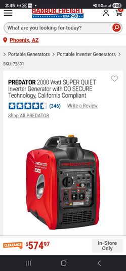 2000w Predator gas generator NEW IN BOX