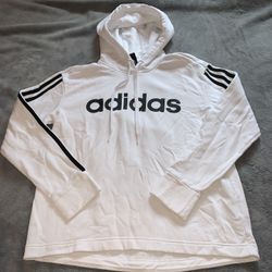 Women's White Adidas Hoodie