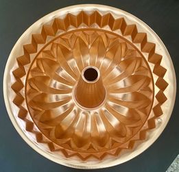 9’ Copper Tone Aluminum Jello Pan Mold/Wall Decor