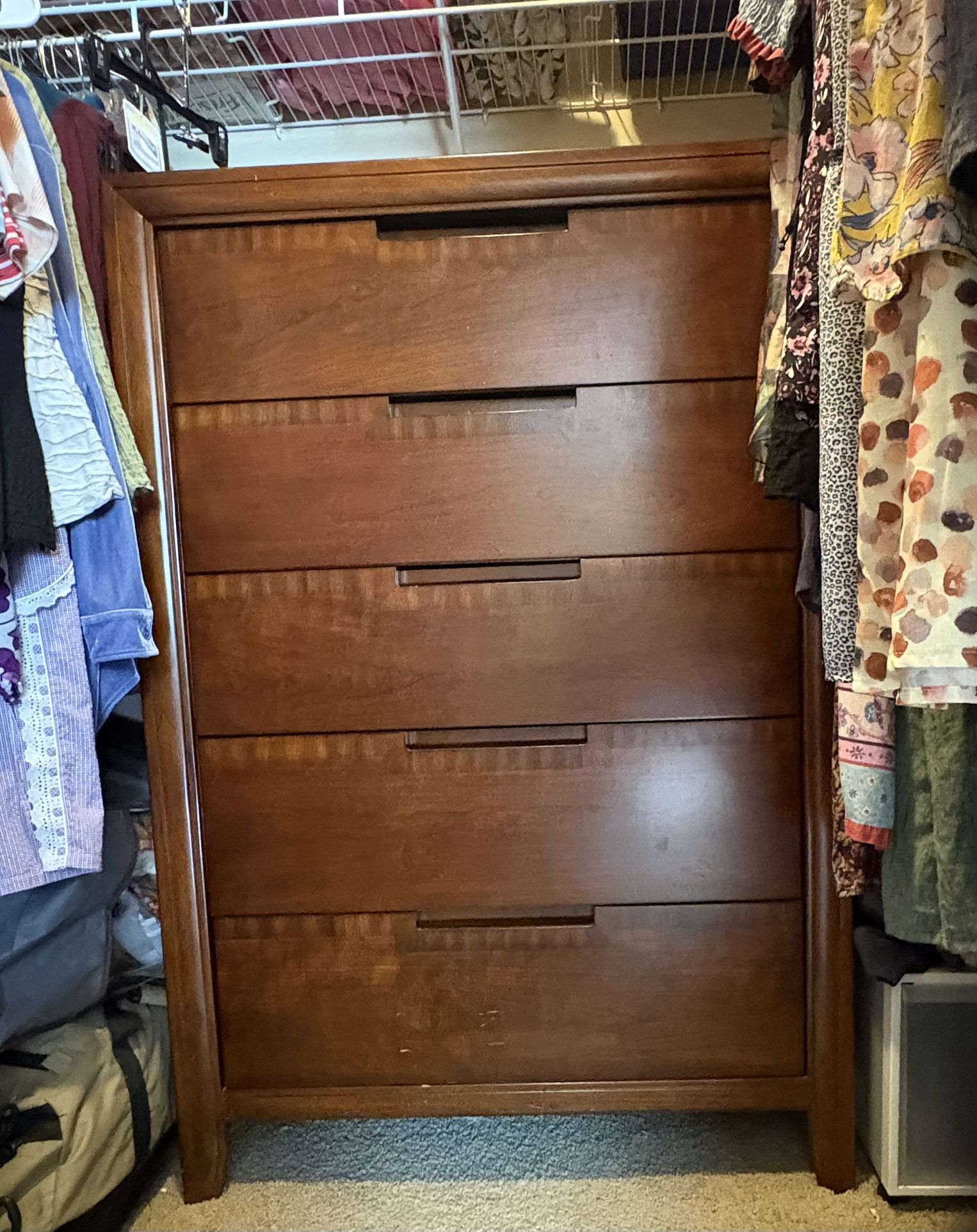 Beautiful, Large, Wood High Boy Dresser