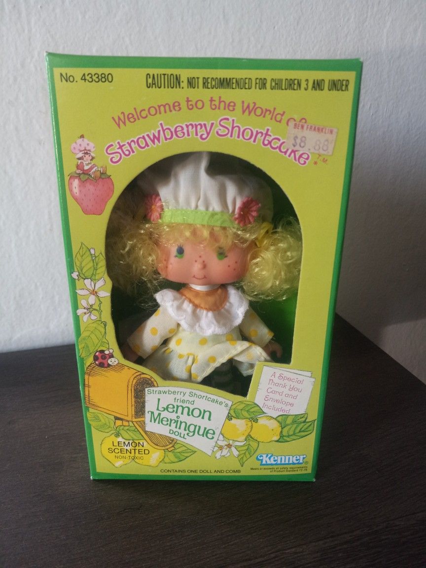 1980 Kenner Welcome To The World Of Strawberry Shortcake Lemon Meringue Doll No.43380 New Sealed