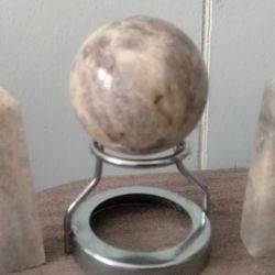 Natural Moonstone Sphere And Towers 