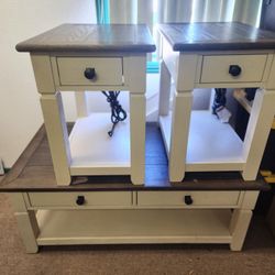 Coffee Table 2 End Tables With Charging Ports