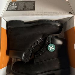 Black Timberland 6 Inch Waterproof Boots