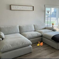 🍄 Cloud Sophie Lıght Gray Color Sectional | Loveseat | Recliner | Sofa | Sleeper| Living Room Furniture| Couch| Garden | Patio Furniture 