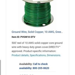 Ground Wire 10 Awg