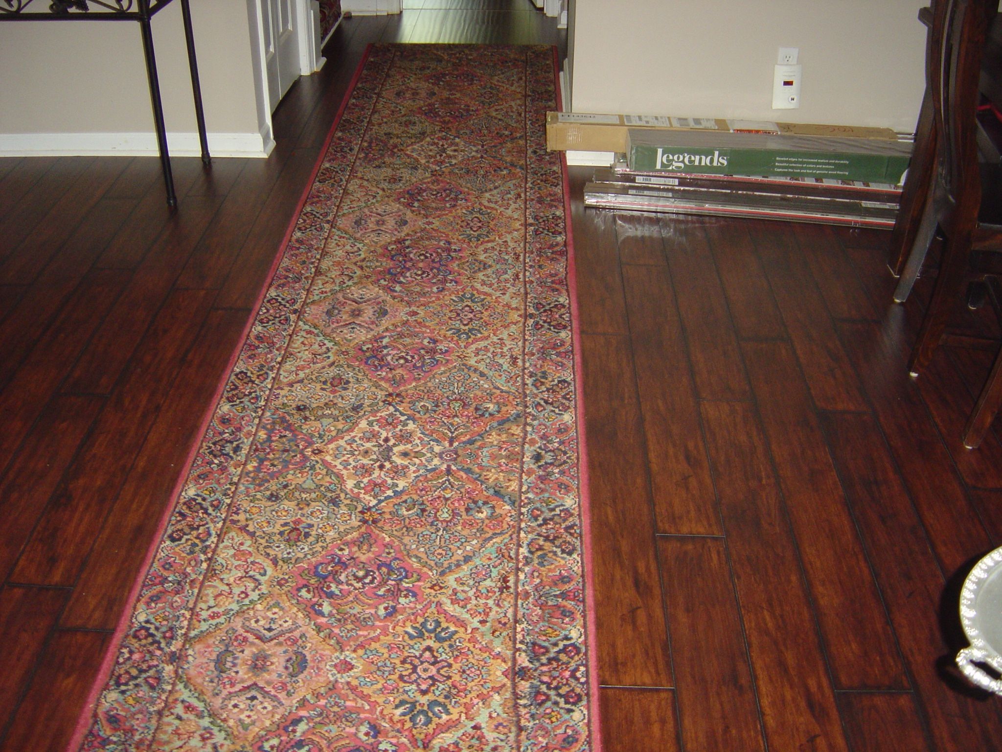 AUTHENTIC KARASTAN MULTICOLOR PANEL KIRMAN PATTERN #717 RUG RUNNER 2.10x15