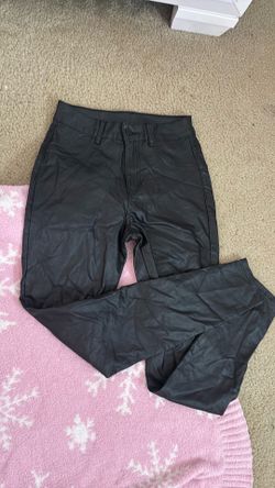 Black leather pants