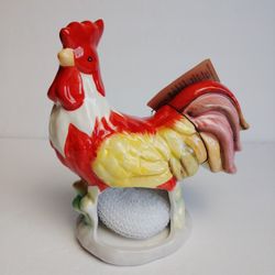 Farmhouse Decor Rooster Kitchen Sink Scrubby Holder Multicolor Ceramic 