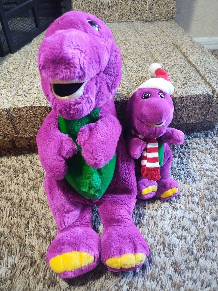 Vintage Barney Plush Stuffed Animal Lot