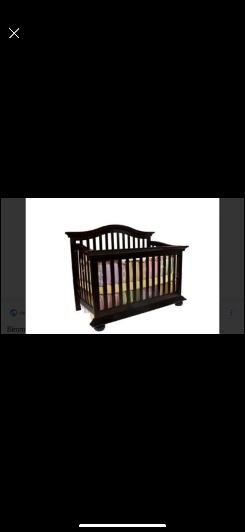 Simmons matching crib and dresser set.