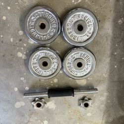 Dumbbell Handle & Plates + Collars
