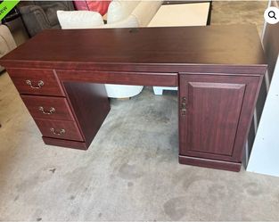 Sauder Heritage Hill Computer Credenza Classic Cherry