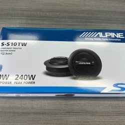Alpine S-S10TW Component Tweeters – New / Spare