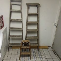 Three Vintage Ladders / One Money