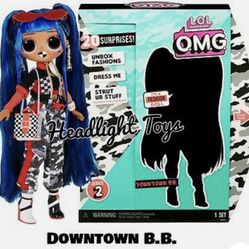 OMG LOL Surprise 10’ Downtown BB Doll  New in Box with 20 Surprises  Retails $39