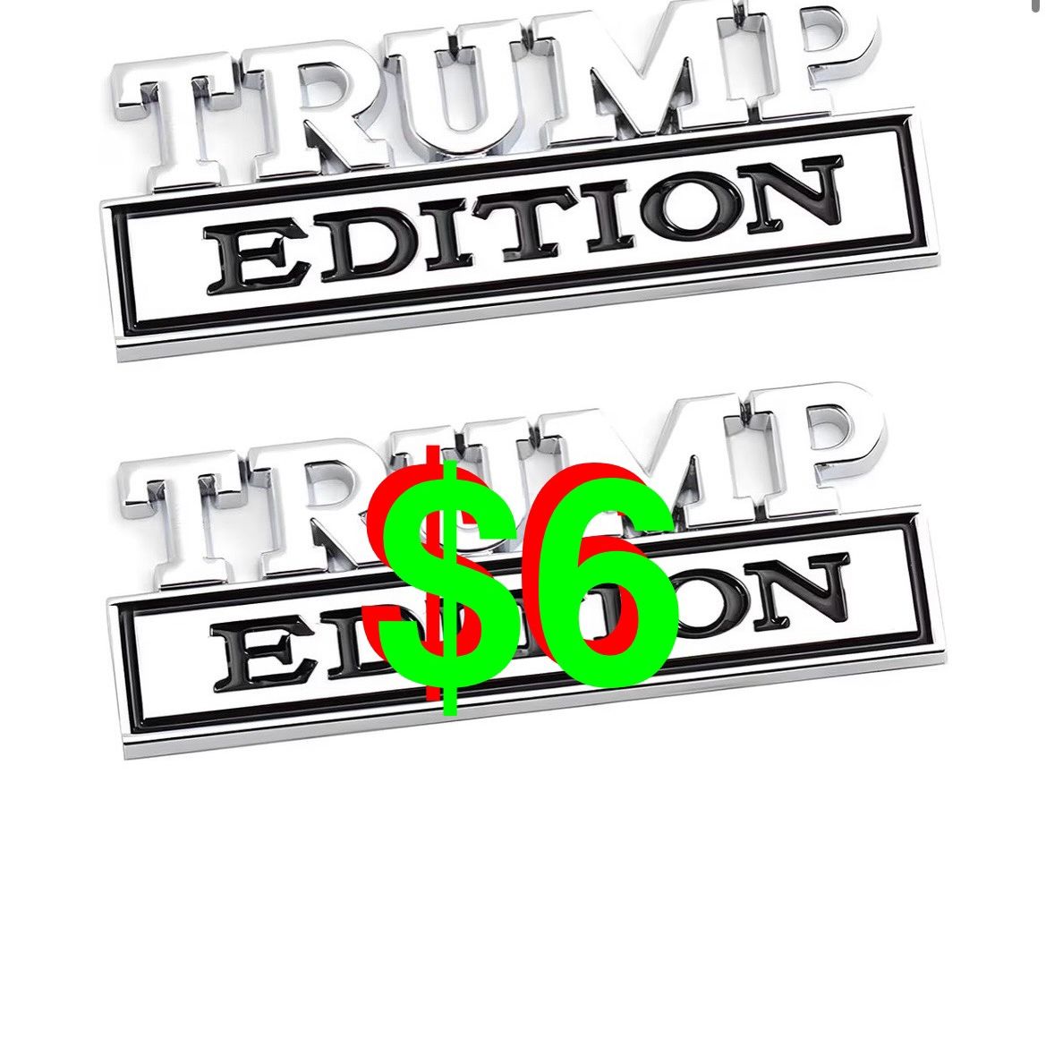 Pair Set Trump Edition Emblem 3D Badge Stickers Decal Replacement for ...
