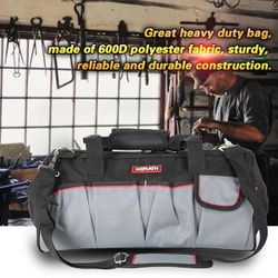 18 inch Multi-Functional Tool Bag Wide Soft Gate Mouth, Tool Storage Bag