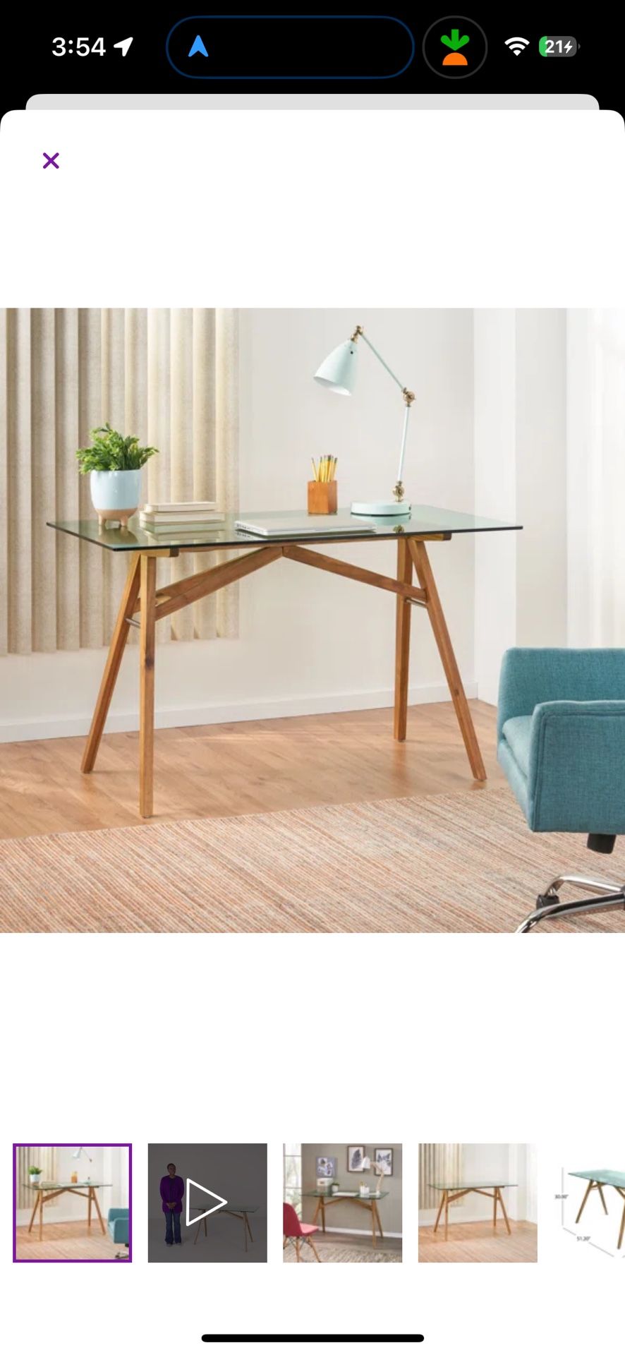 Modern Glass Desk